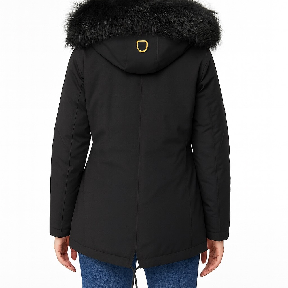 Rudsak Luxurious Black Fur-Trimmed Winter Coat - Picture 2 of 13